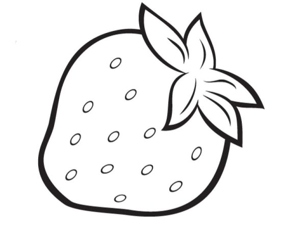 Клубника раскраска для детей