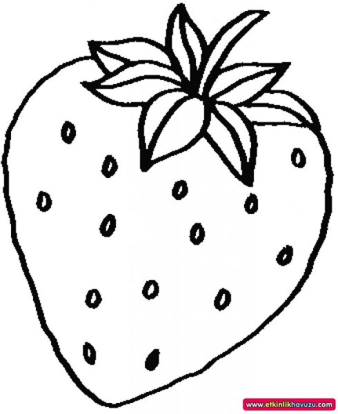 Клубника раскраска для детей
