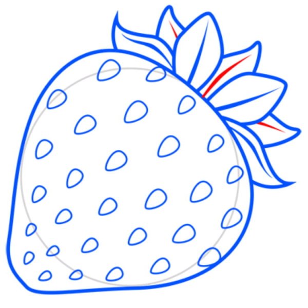 Клубника для срисовки карандашом