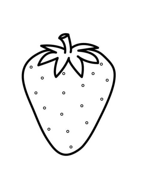 Земляника для раскрашивания