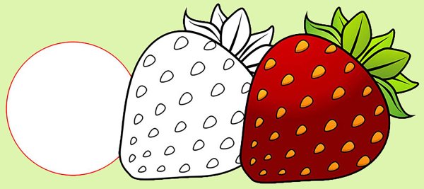 Земляника раскраска для детей