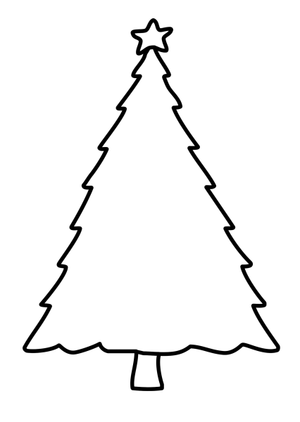Елочка трафарет