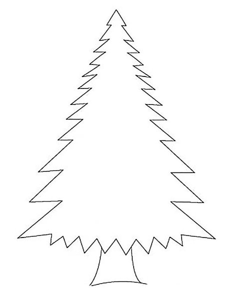 Трафарет елки для вырезания
