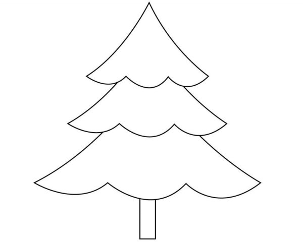 Трафарет "елка"