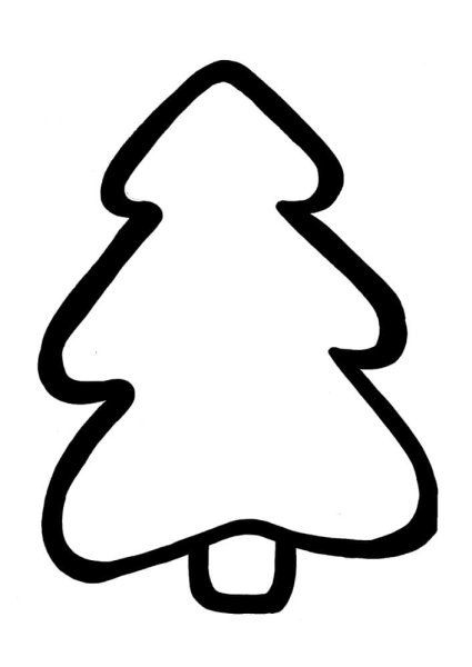 Елка для раскрашивания малышам