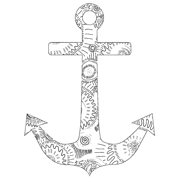 Якорь раскраска