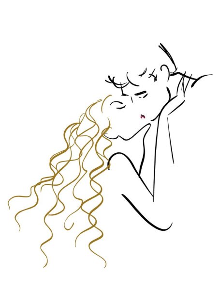 Силуэты влюбленных линии