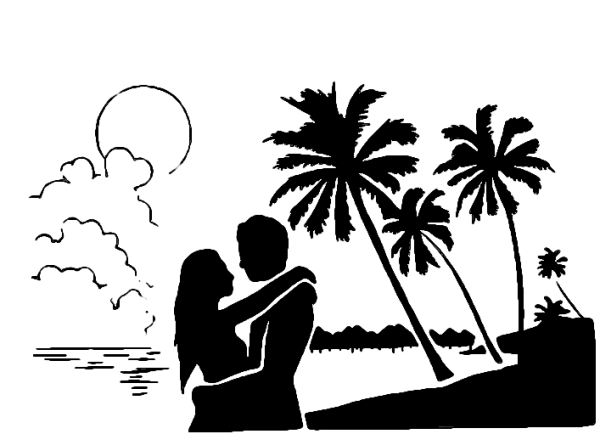 Трафареты влюбленных пар