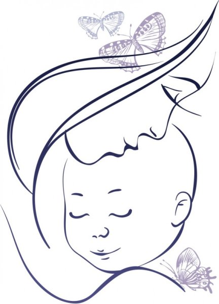 Монохромная вышивка крестом детей