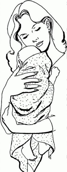 Мама раскраска для детей