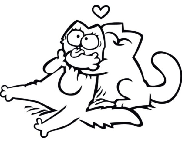 Кот Саймон черно белый