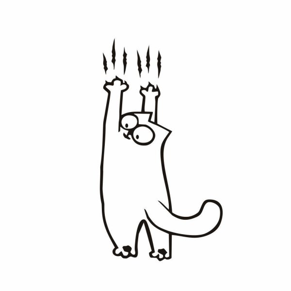 Рисунки прикольных котов для срисовки