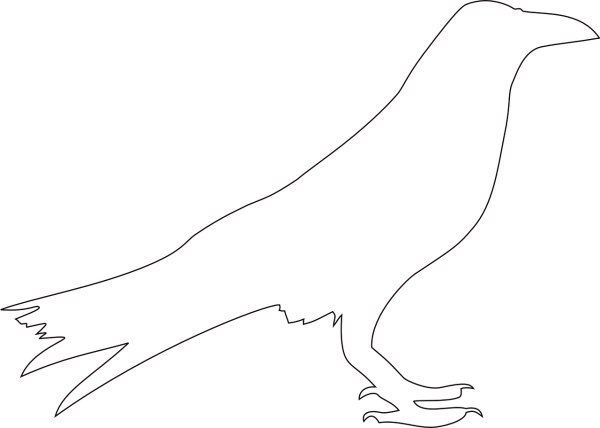 Ворона раскраска для детей