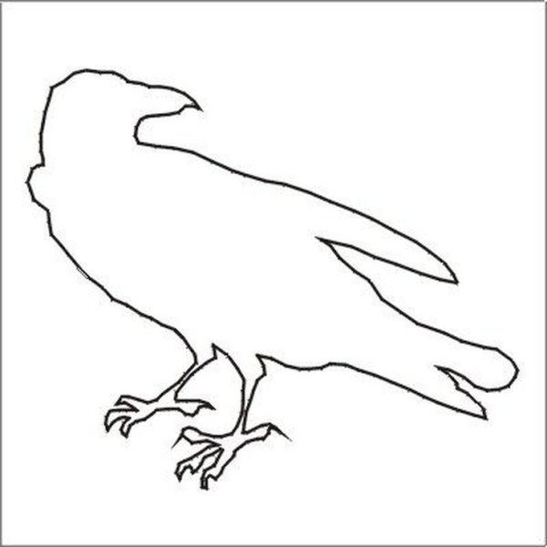 Ворона раскраска для малышей