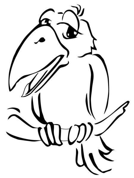 Ворона очертание контур