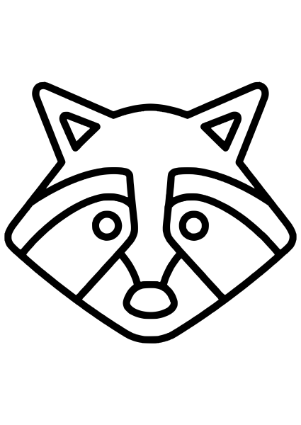 Раскраска маска енота