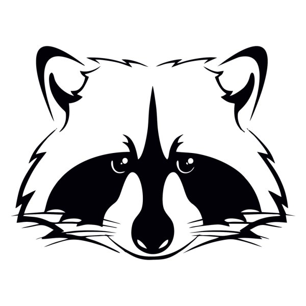 Енот трафарет