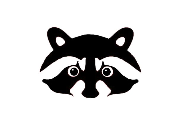 Енот трафарет для вырезания