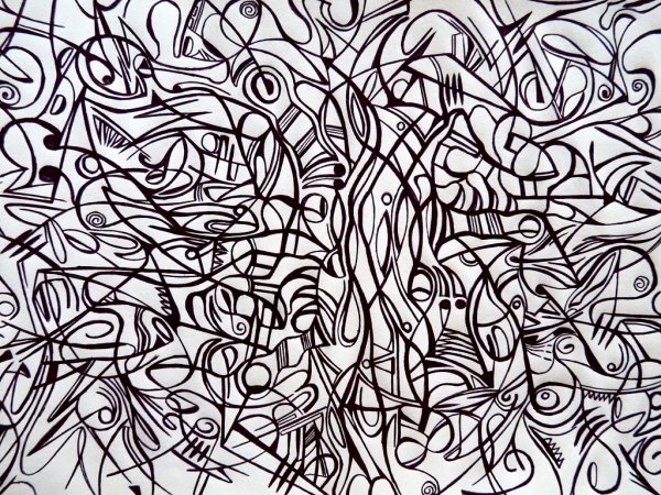 Абстрактные рисунки черно белые