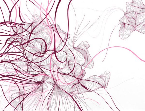 Абстрактные линии карандашом