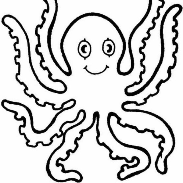 Осьминог раскраска для детей