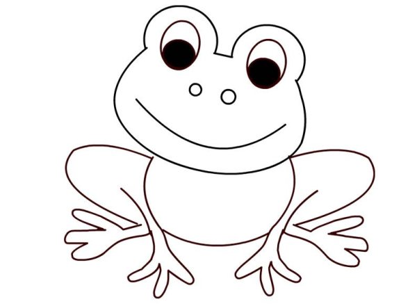 Лягушка черно белая