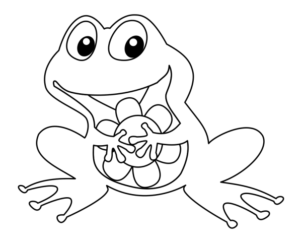 Лягушонок раскраска для малышей
