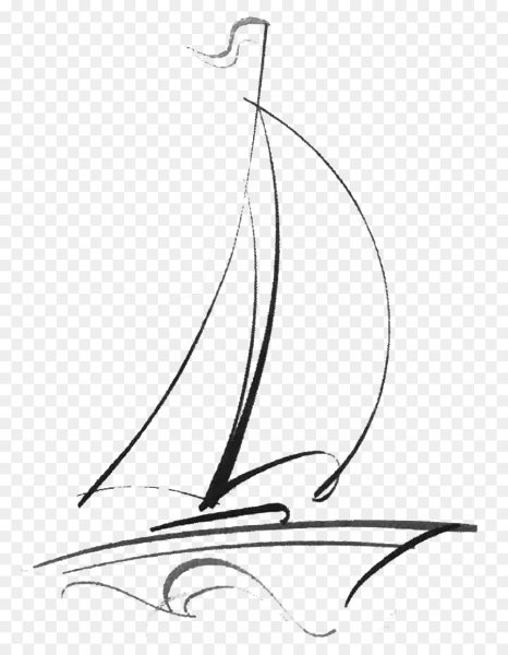 Эскиз корабля с парусами