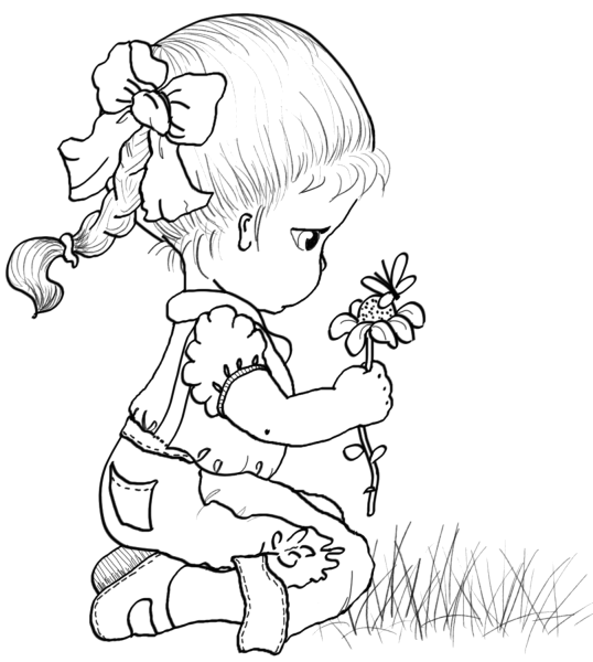 Кукла раскраска для детей