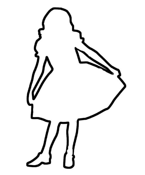 Раскраска маленькая девочка