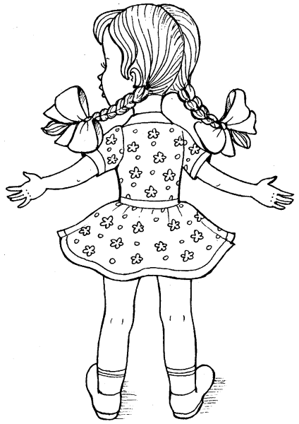 Кукла раскраска для детей