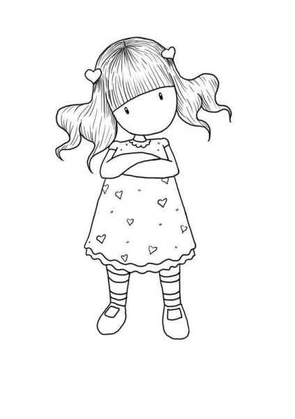 Дети девочка раскраска для детей