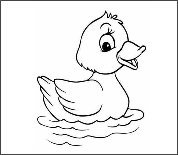 Белая уточка рисунок