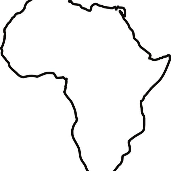 Контур материка Африка