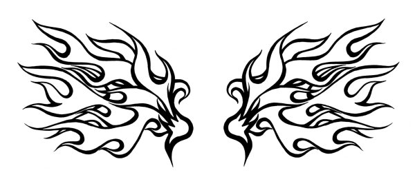 Костер трафарет