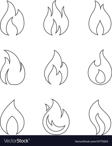 Языки пламени раскраска