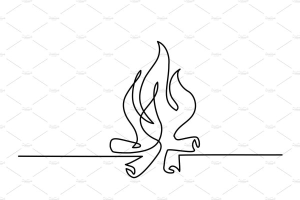 Пламя карандашом