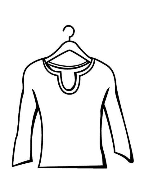 Кофта раскраска для детей