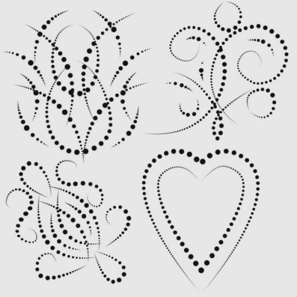 Точечная роспись трафареты