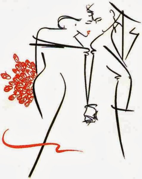 Поцелуй в щечку рисунок