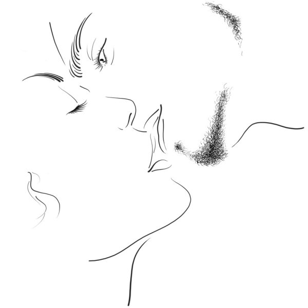 Поцелуй контур