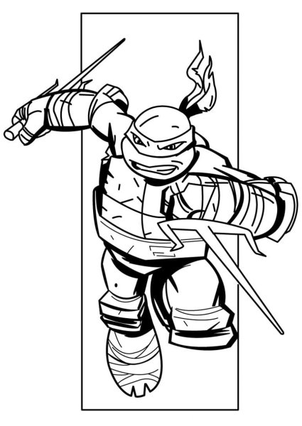 Раскраски Черепашки ниндзя Никелодеон