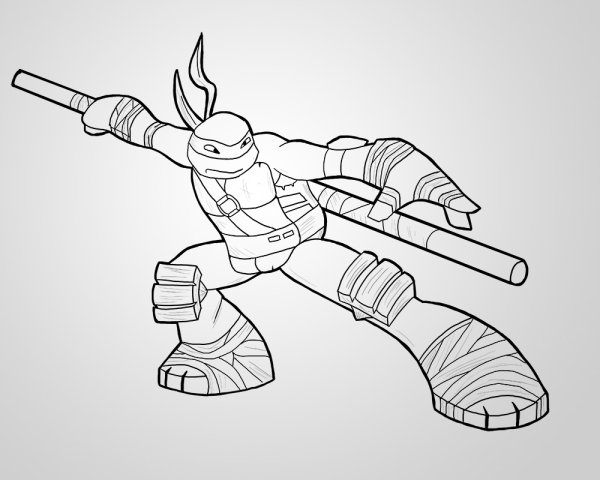 Черепашки ниндзя раскраски Донателло 2012