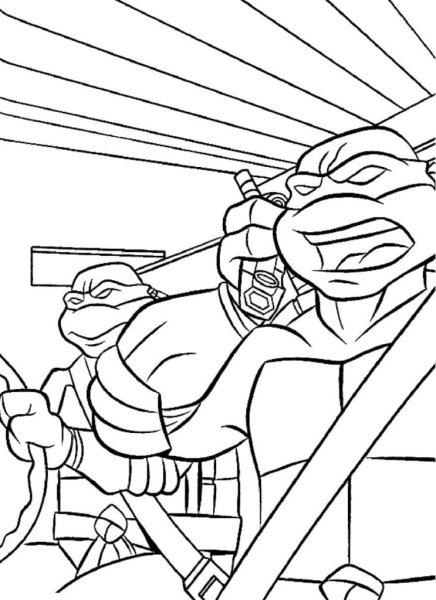 TMNT 2003 раскраска