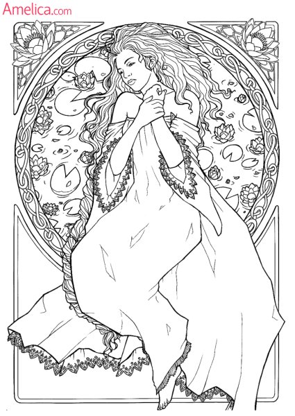 Раскраска Мандала феи