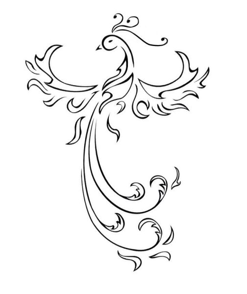 Жар птица для раскрашивания