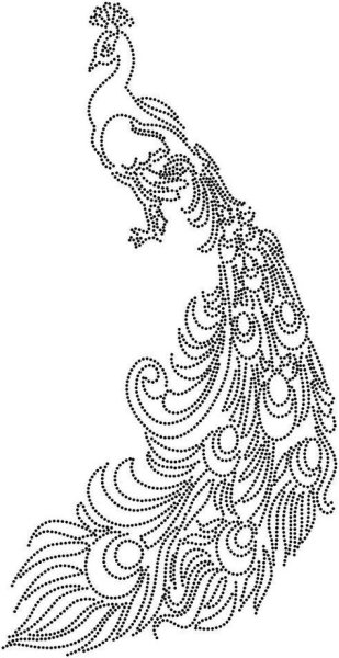 Павлин. Раскраска