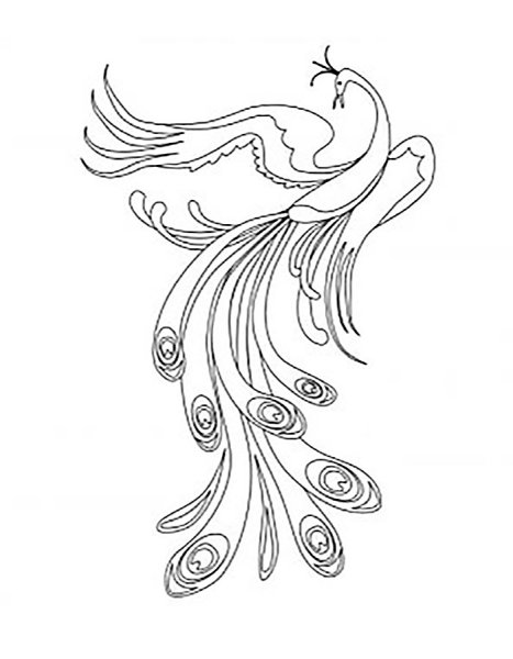 Трафарет павлина