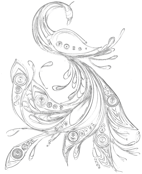 Мехенди Павлин эскизы