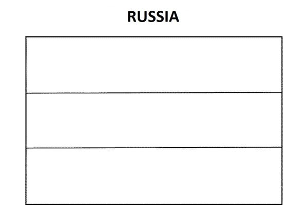 Флаг России не раскрашенный